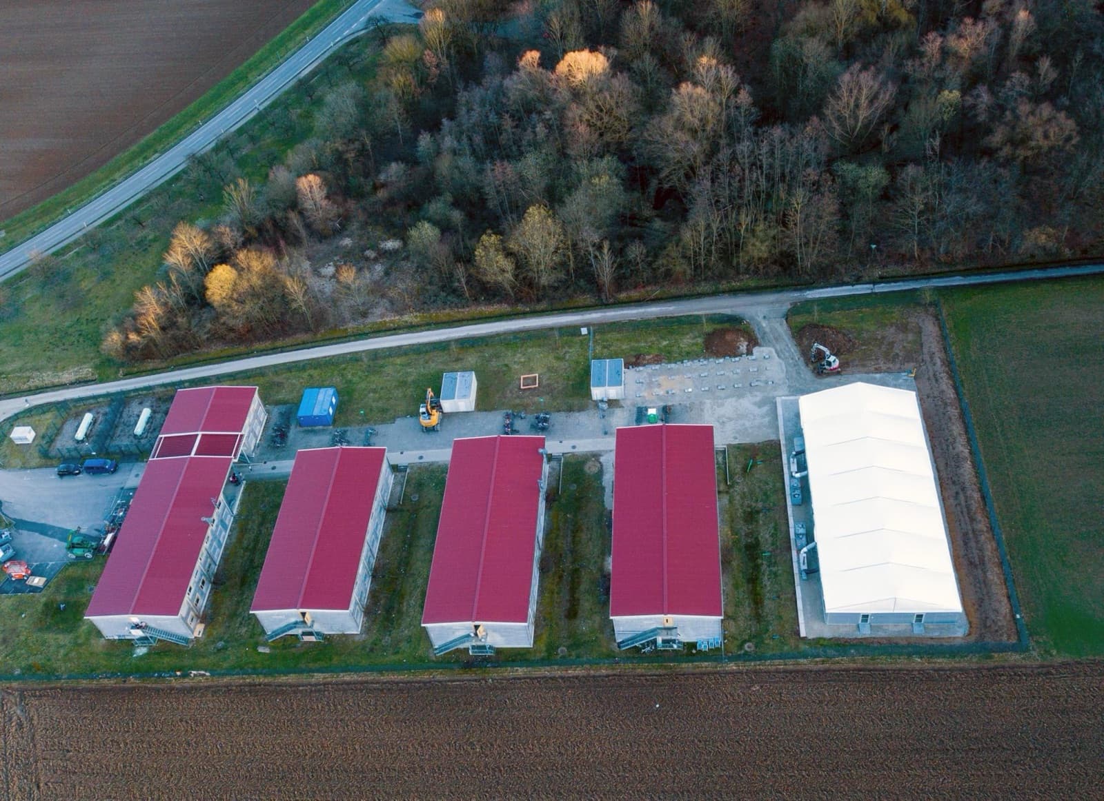 Die GU Hochdorf von oben - das Zelt rechts gibt es nicht mehr